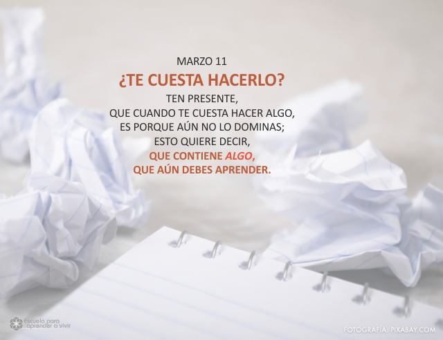 ¿Te cuesta hacerlo?